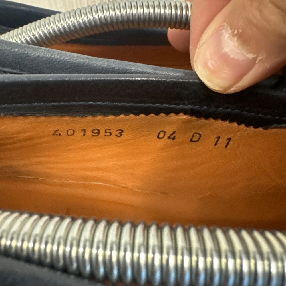 Santoni‎ Paine Loafers Size 11D US Blue Shoes Made In Italy Leather